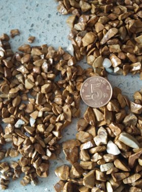 水洗石子水磨黄色木纹墙地面装饰庭院铺面花盆垃圾桶园林填缝石头