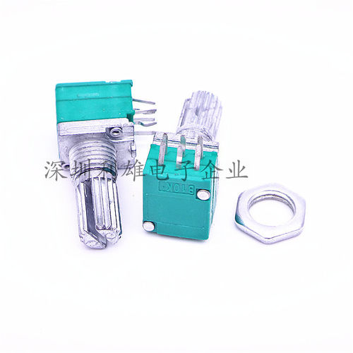 六脚 RK097G 双联电位器 音响/功放/密封电位器 B10K 柄长15mm