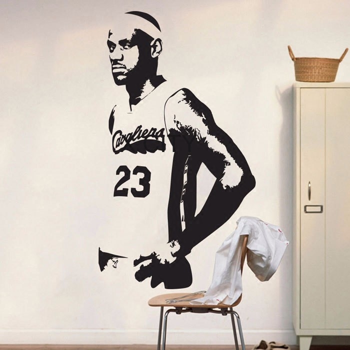 詹皇詹姆斯墙贴NBA球星贴纸LeBron James海报纸篮球明星库里贴画