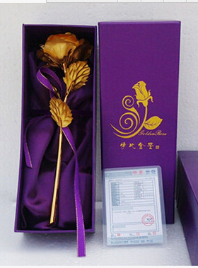 树脂康乃馨送生日金玫瑰