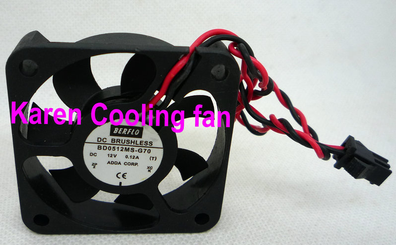 ADDA 5cm静音散热风扇5010 12V BD0512MS-G70 5010MS充电器2针