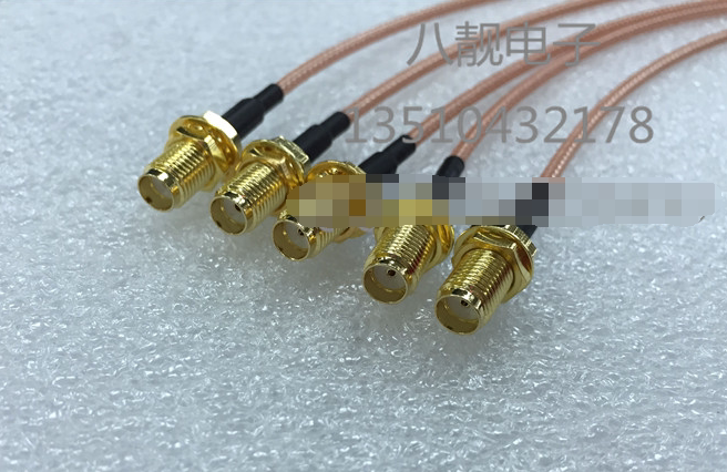 RF-SMA接头外螺内孔 射频RG316馈线 无线路由网卡天线改装线 跳线