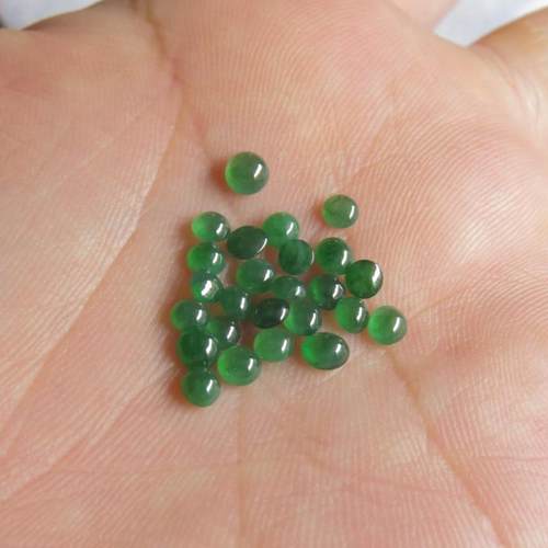 天然绿翡翠一手正品冰种绿蛋面戒面起光小配石裸石缅甸玉A货揭阳 - 封面
