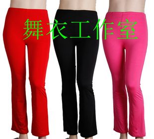 新款广场舞服装夏女拉丁跳舞蹈裤春秋无裙摆单裤子练习练功长裤子