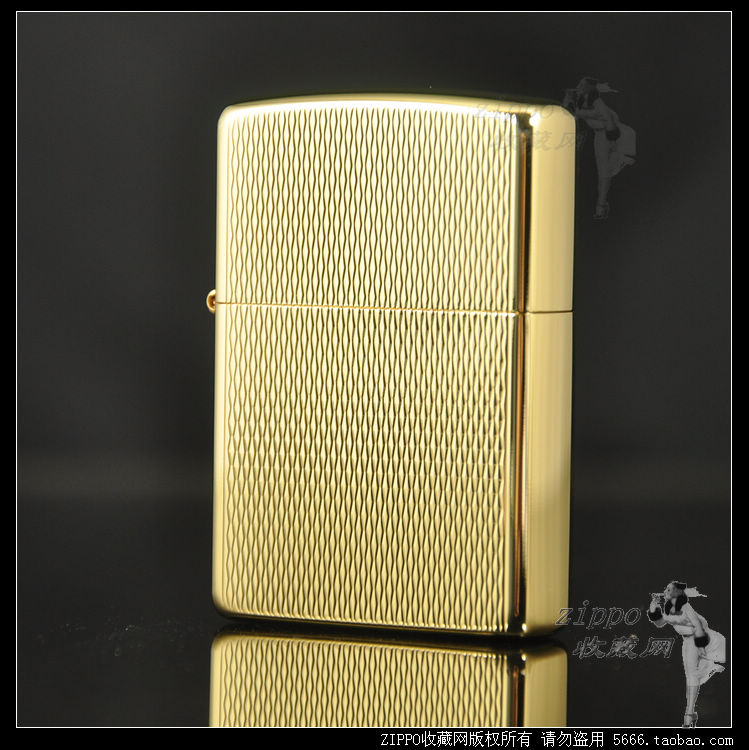 皇冠正品ZIPPO 專柜原裝芝寶打火機日版珍藏 24K鍍金 兩面細紋