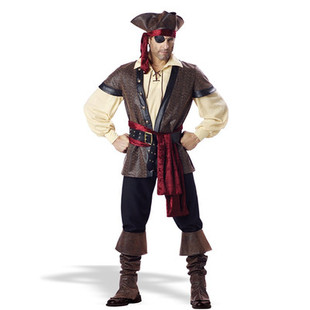 万圣节cosplay豪华海盗服装男成人化妆舞会加勒比海盗杰克船长