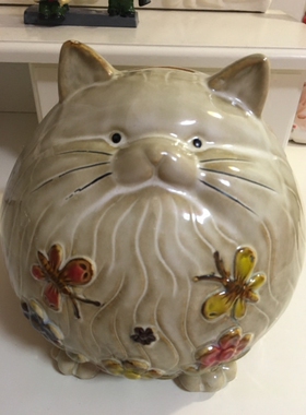 美式乡村风格高温陶瓷存钱罐摆件