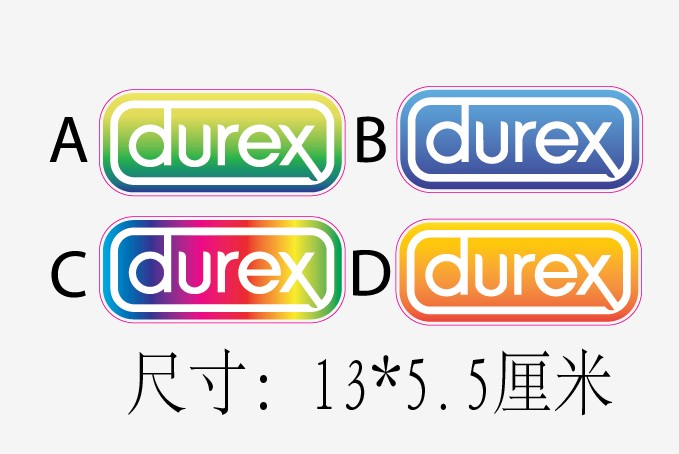 新品durex杜蕾斯趣味贴反光贴车贴贴花 机车贴纸 D90推荐