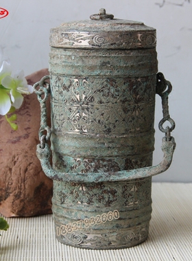 直筒摆件婚庆影视道具仿古青铜器