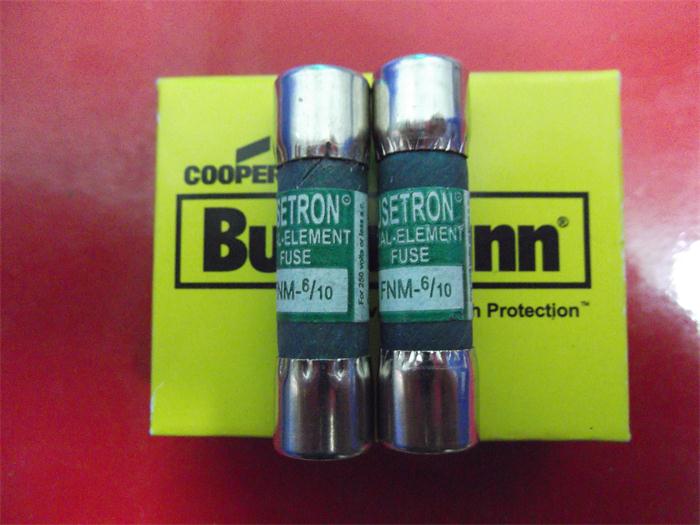 FNM 6/10 延时保险丝熔断器 BUSS博士曼10X38陶瓷 600mA250V 正品