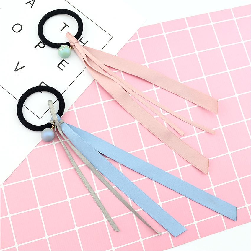 韩国头饰流苏飘带蝴蝶结发圈原创扎头发橡皮筋仙头花头绳发绳发饰