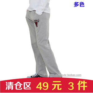 8561品牌男童中大童舒适宽松毛圈长裤运动休闲纯棉裤子秋140-165