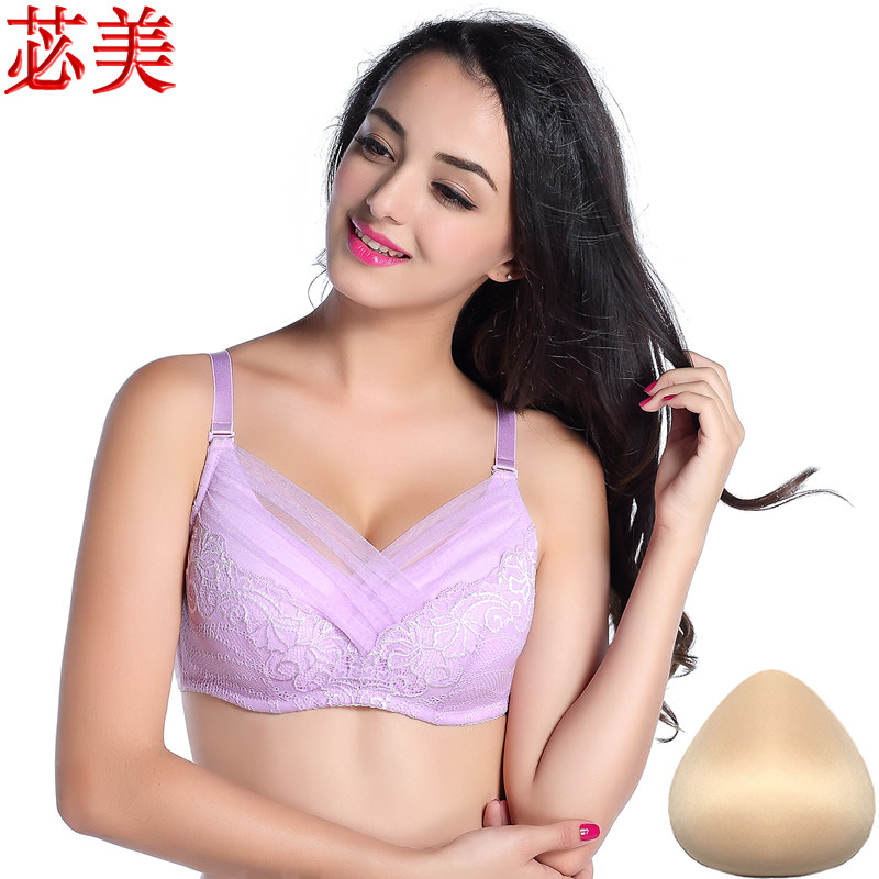 可拆肩带硅胶义乳文胸