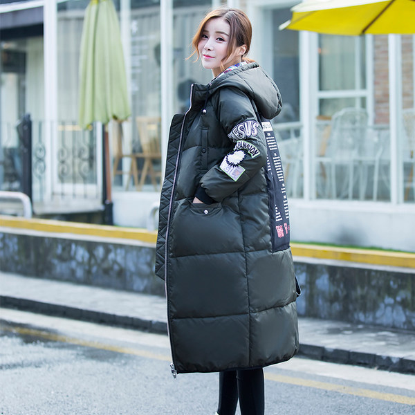 midul 米调 韩版宽松加厚加长款 过膝羽绒服 ￥198包邮（￥398-200） 3色可选