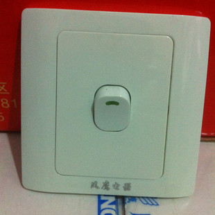 工程款工程开关插座面板雅白86二合一阻燃一开联单控开关厂家直销