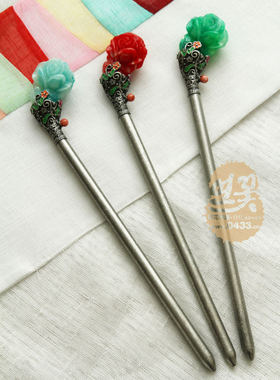 韩国原装进口韩服簪子/新娘发饰/新款仿古簪子/正品/H-P02046