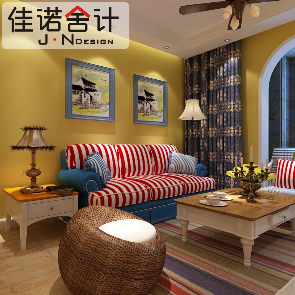 【保定设计师-帅七】室内家装现代田园风美式乡村装修施工效果图