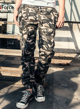 Ares＆Force2016秋季迷彩男装 欧美时尚束脚工装裤大码男裤子修身