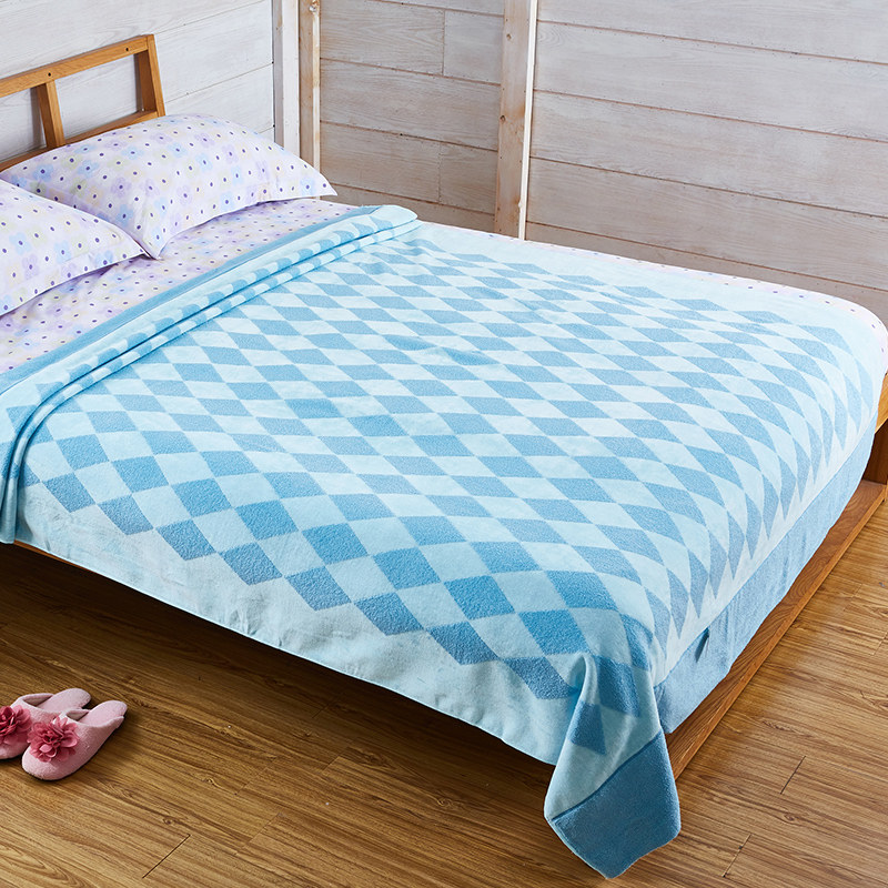 金号毛巾被纯棉加大成人被毯 春秋四季空调被 礼盒床上用品毛毯被