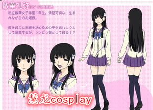 慧龙cosplay 散华礼弥 校服 僵尸娘 左王子兰子 COSPLAY服装 包邮