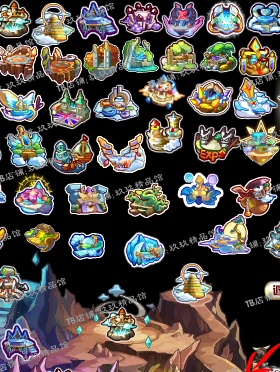 falsh 游戏美术素材文件 地图岛屿 图标icon 高山 河流