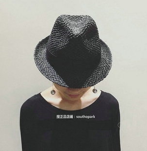 日本春夏帽子小帽沿草帽遮陽帽可折疊度假帽男女防曬出游草帽百搭