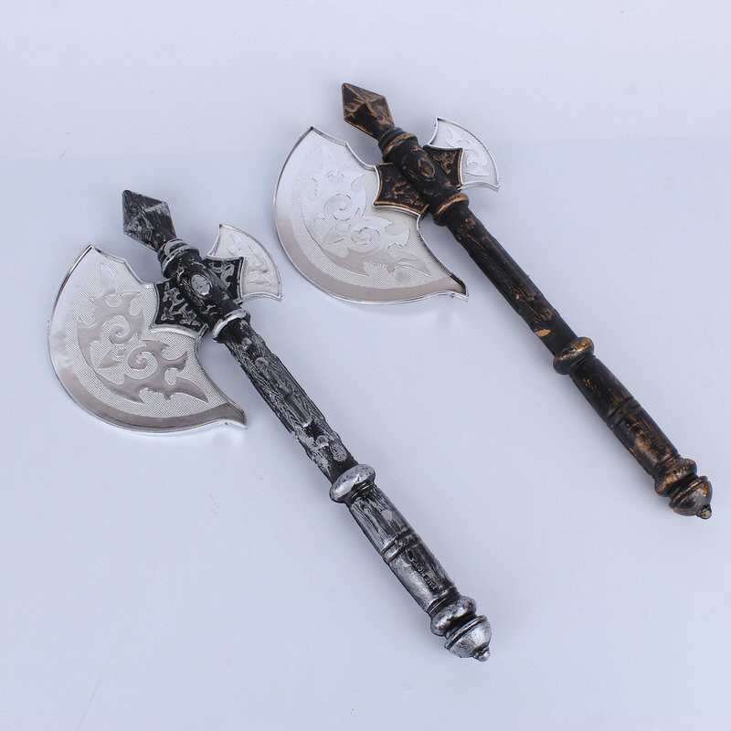 圣诞演出六一演出道具儿童玩具武器开山斧单面斧头仿古塑料兵器