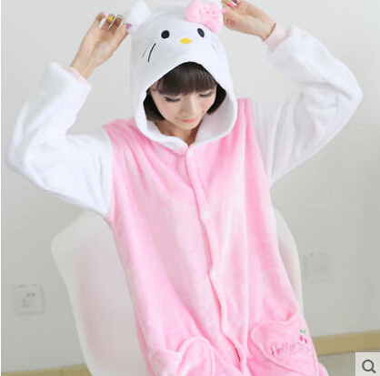 卡通动物连体韩版情侣睡衣