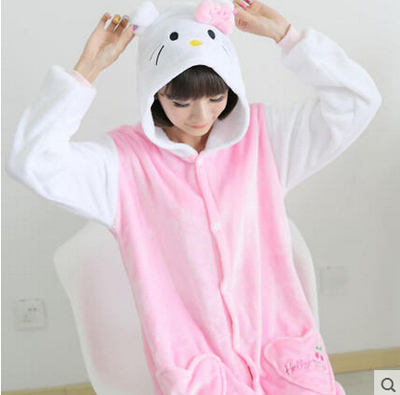 卡通动物连体韩版情侣睡衣