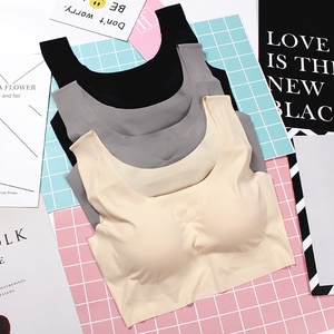 free bra无痕日本安心睡眠内衣女士无钢圈聚拢一片式运动跑步文胸