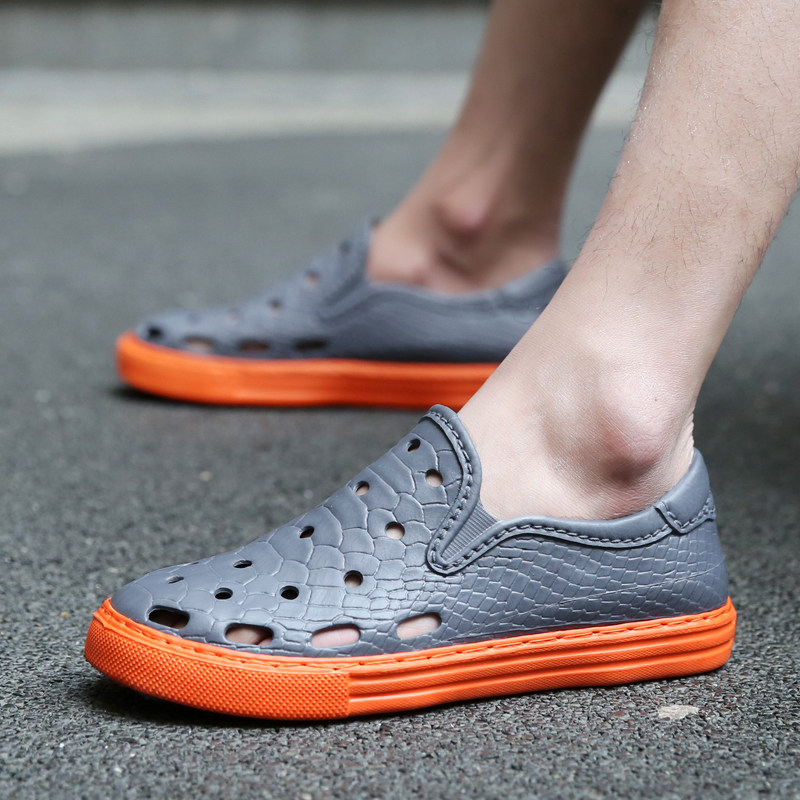 沙滩鞋男凉鞋休闲鞋网鞋男套脚懒人洞洞鞋一脚蹬男鞋懒人鞋青年鞋在类目 流行男鞋, 拖鞋中 - 来自Buy2taobao.com提供专业的淘宝代购服务