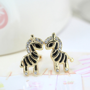 Beautiful Princess Korean fashion cute little horses-free ear padded ear clip earrings ear jewelry