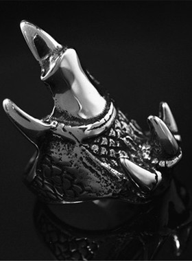 男士防身钛钢配饰复古戒指