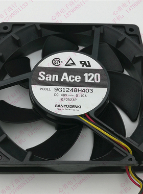 原装日本Sanyo/三洋机箱散热风扇 48V 0.1A 9G1248H403 12025滚珠