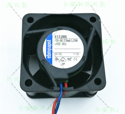 原装德国ebmpapst 412JHH 12V 270mA 3.25W 4025 2线高端设备风扇