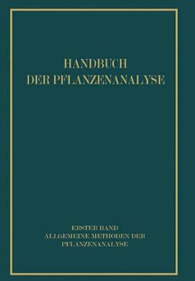 Der Methoden Allgemeine Pflanzenanalyse 预订