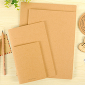 高颜值简约办公复古纯色横线空白英语笔学生作业本记本文具记事本日记本本子 车线本软面抄 初品官方 纯牛皮