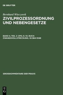 10. Buch 864 Zpo Zwangsvollstreckung 1048 预售