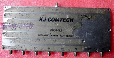 进口kj comtech PD00412 473MHz-767MHz 1W 一分8同轴宽带功分器