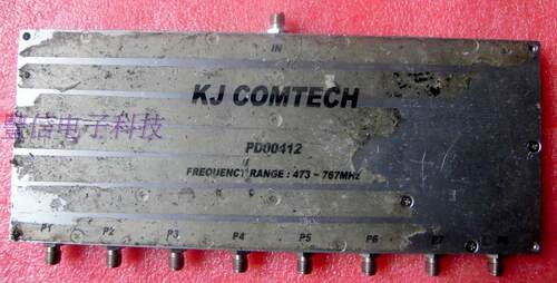 进口kj comtech PD00412 473MHz-767MHz 1W 一分8同轴宽带功分器