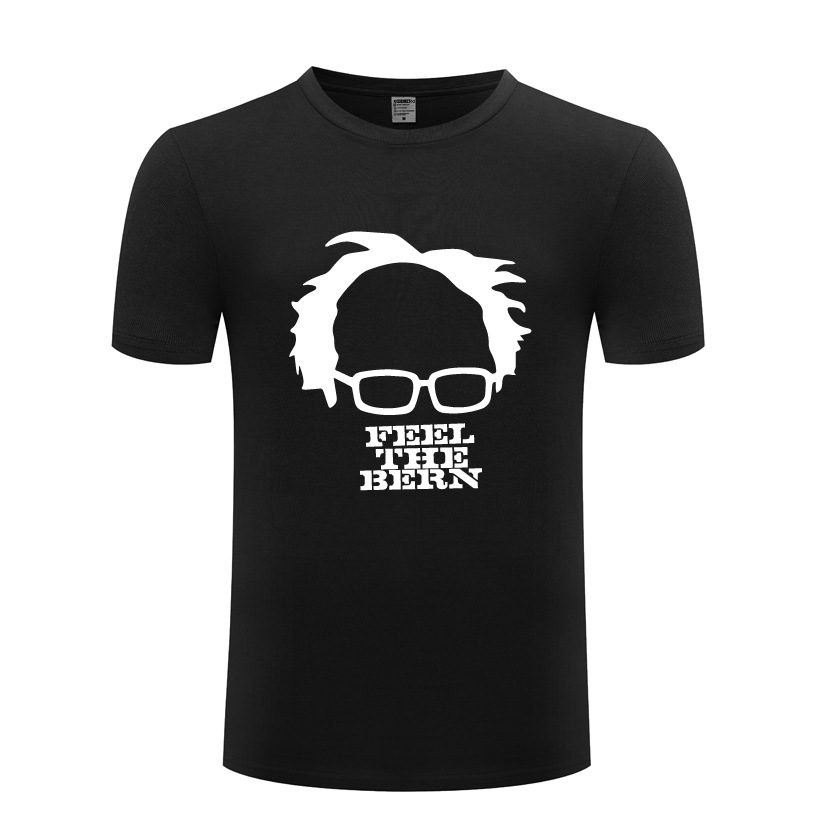 厂家直销新款男式短袖纯棉T恤宽松 Bernie Sanders 伯尼 桑德斯