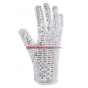 杰克逊手套手工制作进口水钻终身质保Jackson迈克杰克逊服装服饰