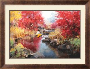 正品DMC绣线十字绣手工线绣 客厅风景世界名画油画 秋意浓浓