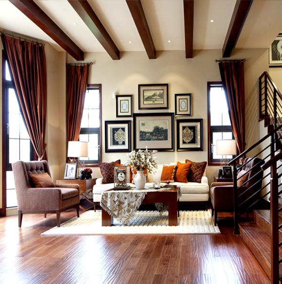 新中式矩阵纵横别墅样板房实景案例30套软装设计素材