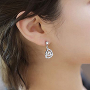 Escort email Korea new temperament wild beauty artificial Crystal rhinestone arch earrings jewelry
