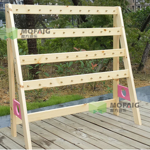 幼儿园原木儿童毛巾架 樟子松木毛巾架 儿童木B制毛巾架实木毛巾