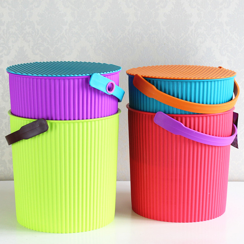 特厚有盖清洁整理可座可提收纳桶