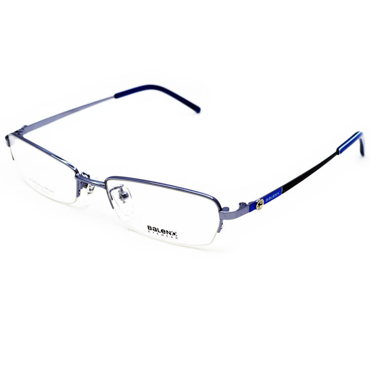 baleno班尼路眼镜架230009半框近视镜框个性前卫牛仔按扣装饰特卖