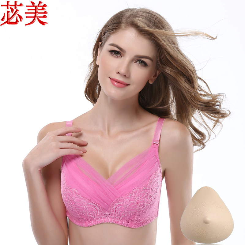 可以装义乳的肩带硅胶义乳文胸