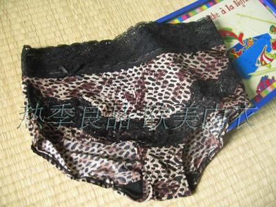 内裤蕾丝香港豹纹蕾丝边三角裤